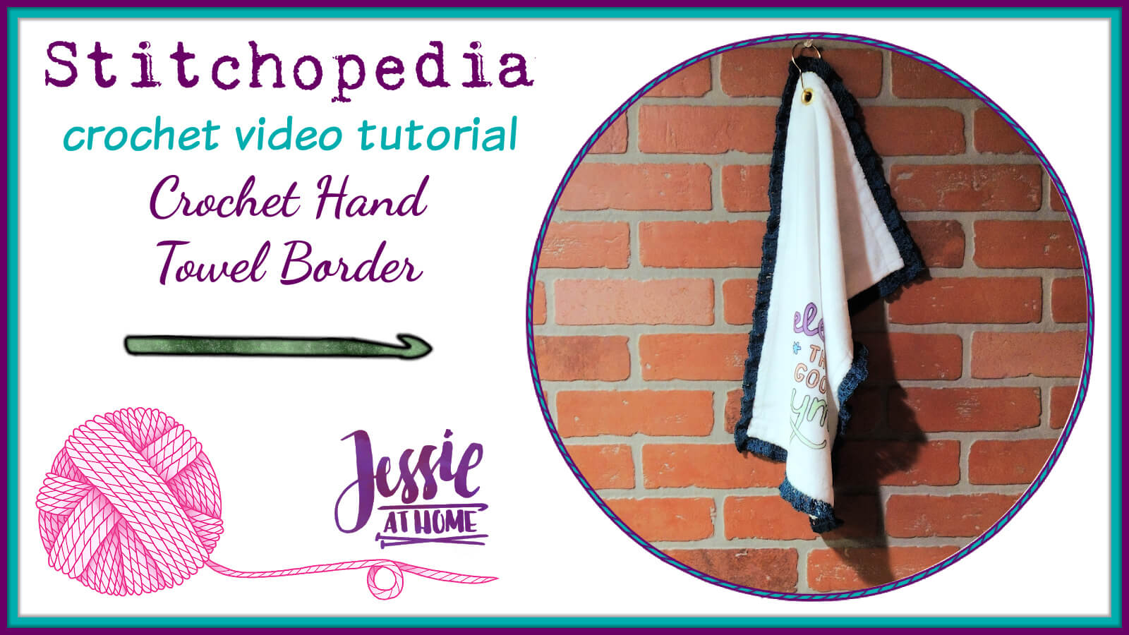 Crochet Hand Towel Border – Crochet Pattern and Video Tutorial