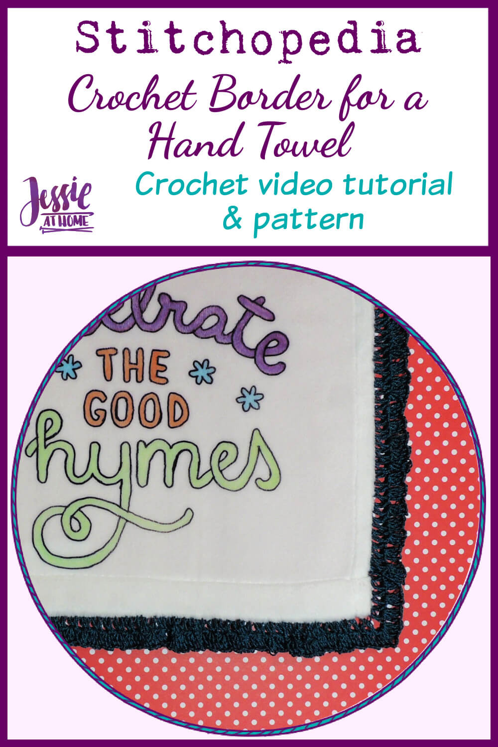 Crochet Hand Towel Border Stitchopedia Knit Video Tutorial - Pin 1