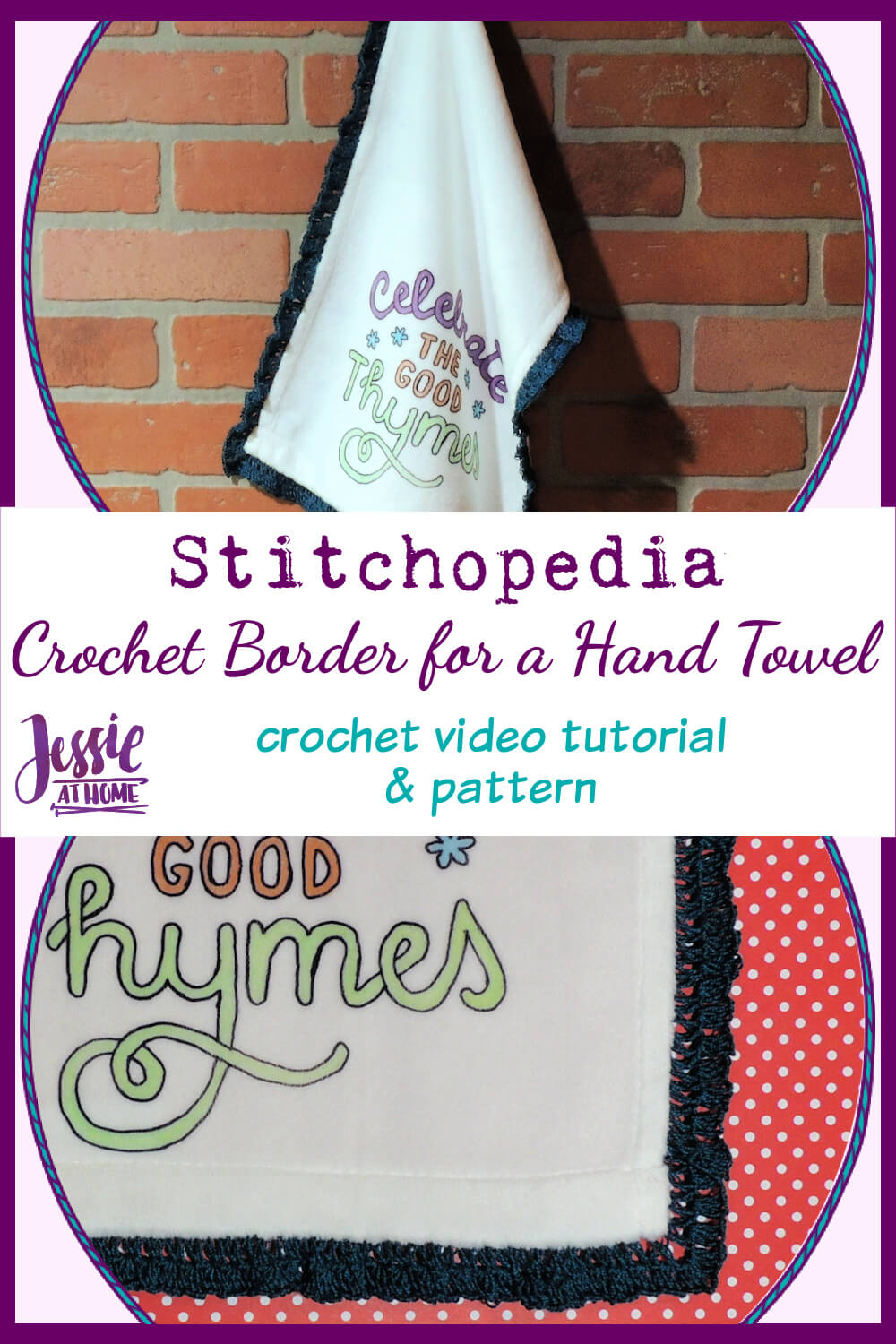 Crochet Hand Towel Border - Crochet Pattern and Video Tutorial