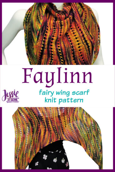 Faylinn - Fairy Wing Scarf Knit Pattern by Jessie At Home - Pin 3