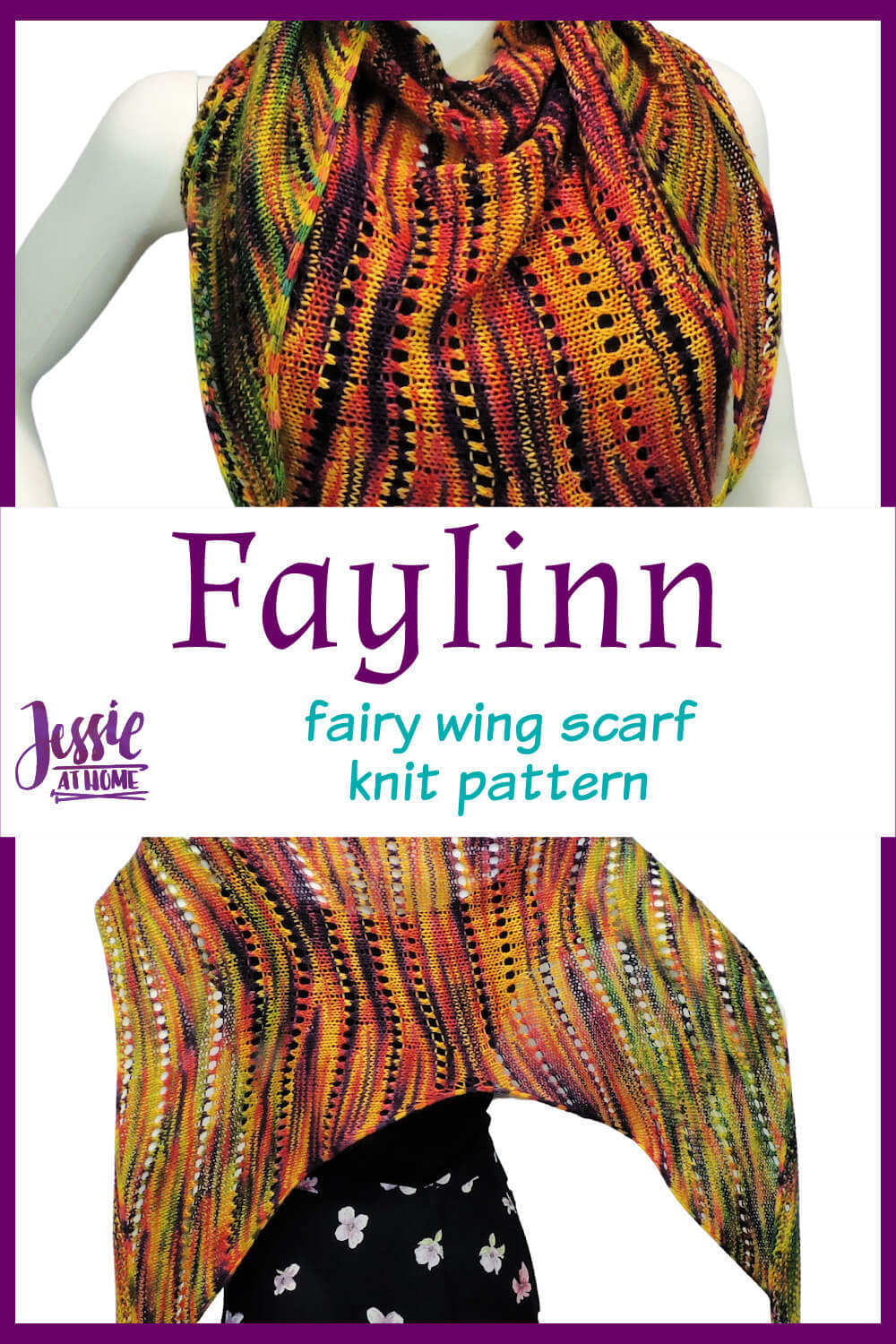 Faylinn: Fairy Wing Scarf Knit Pattern
