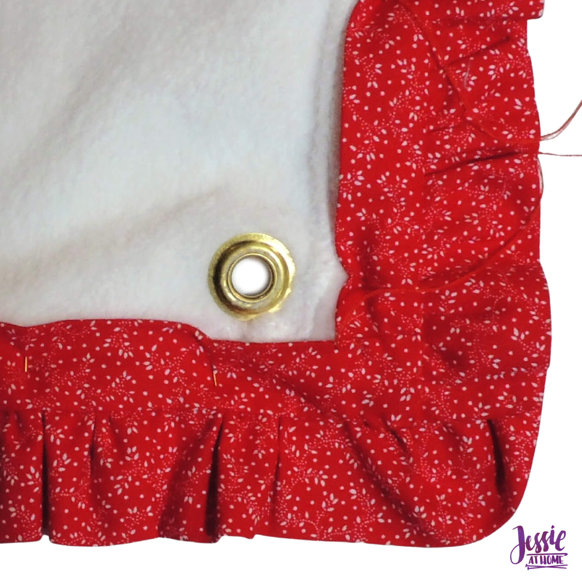 Ruffle Trim for Kitchen Towel written, photo, & video sewing tutorial