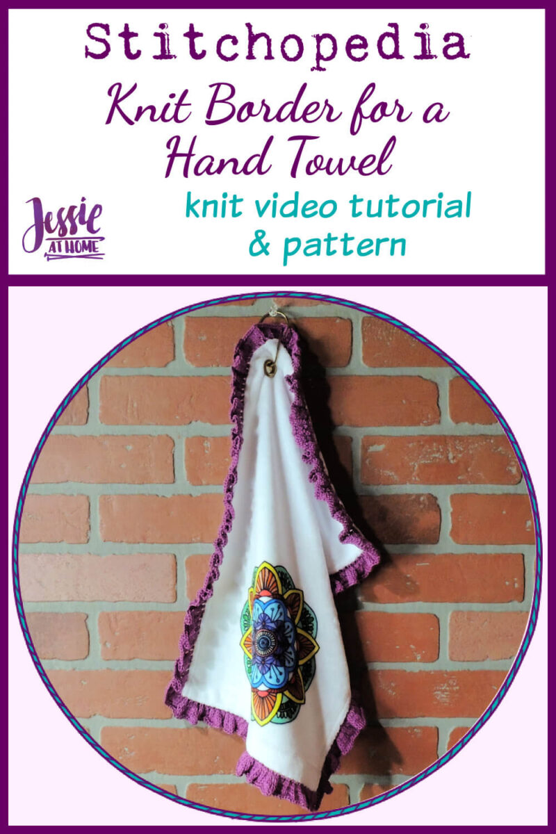 Knit Hand Towel Border Knit Pattern and Video Tutorial Jessie At Home