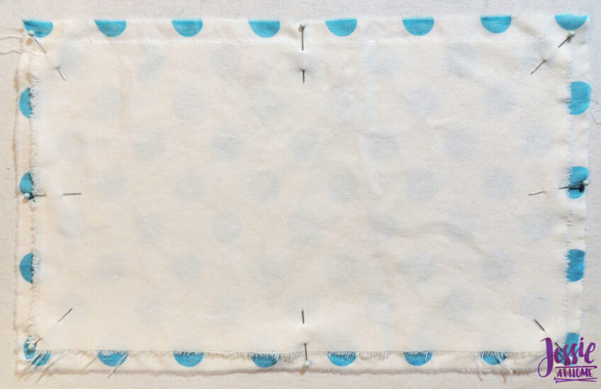 Pin Inner to Bag Bottom Facing