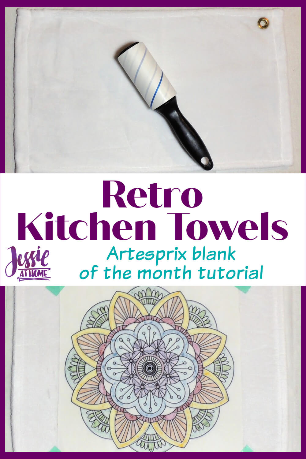 Retro Kitchen Towels - Artesprix Tutorial