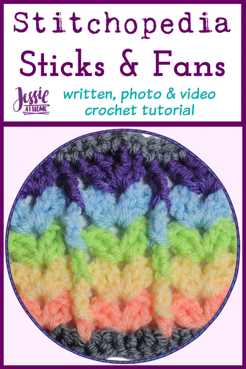 Alpine Stitch written, photo, and video crochet tutorial Jessie At Home