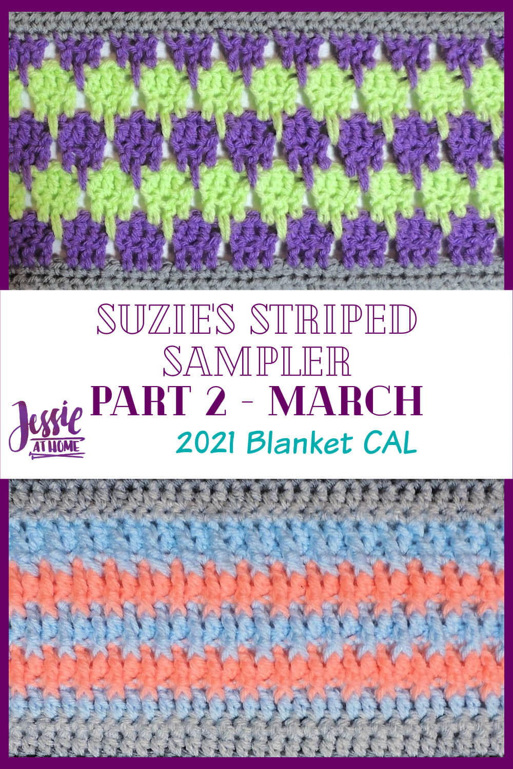 Suzie’s Striped Sampler Part 2: Larks Foot & Alpine Stitch