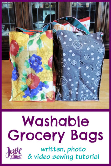 Washable Grocery Bags - written, photo & video tutorial by Jessie At Home - Pin 2