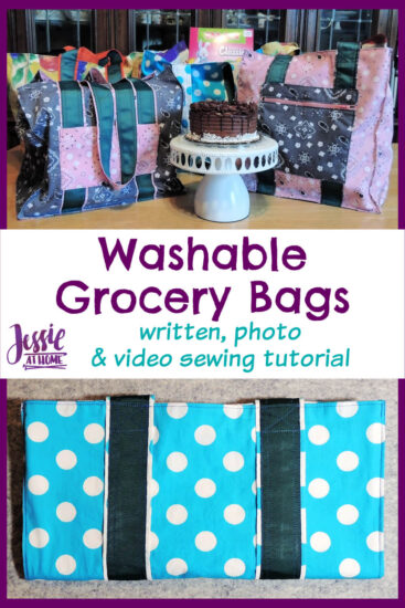 Washable Grocery Bags - written, photo & video tutorial by Jessie At Home - Pin 3