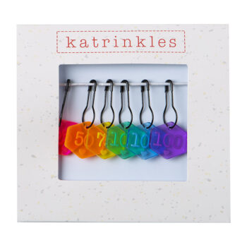 WeCrochet Numbered Counting Stitch Marker Set - Rainbow