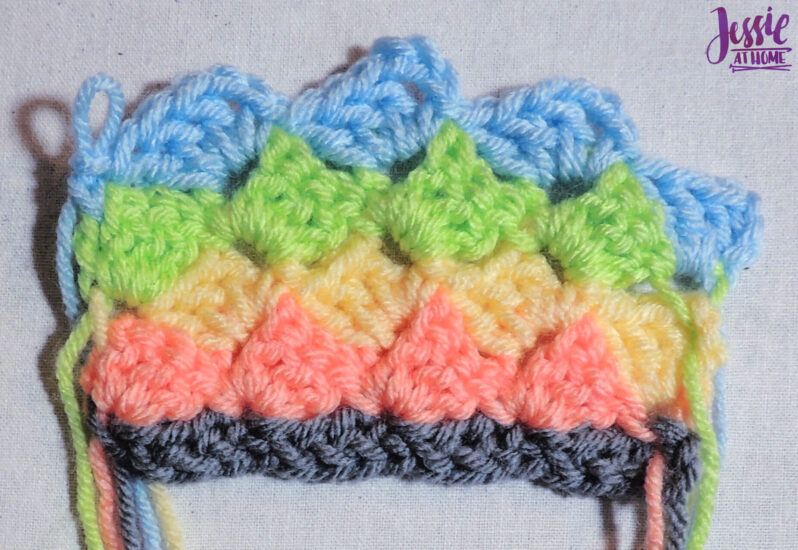 Box Stitch written photo and video crochet tutorial Jessie