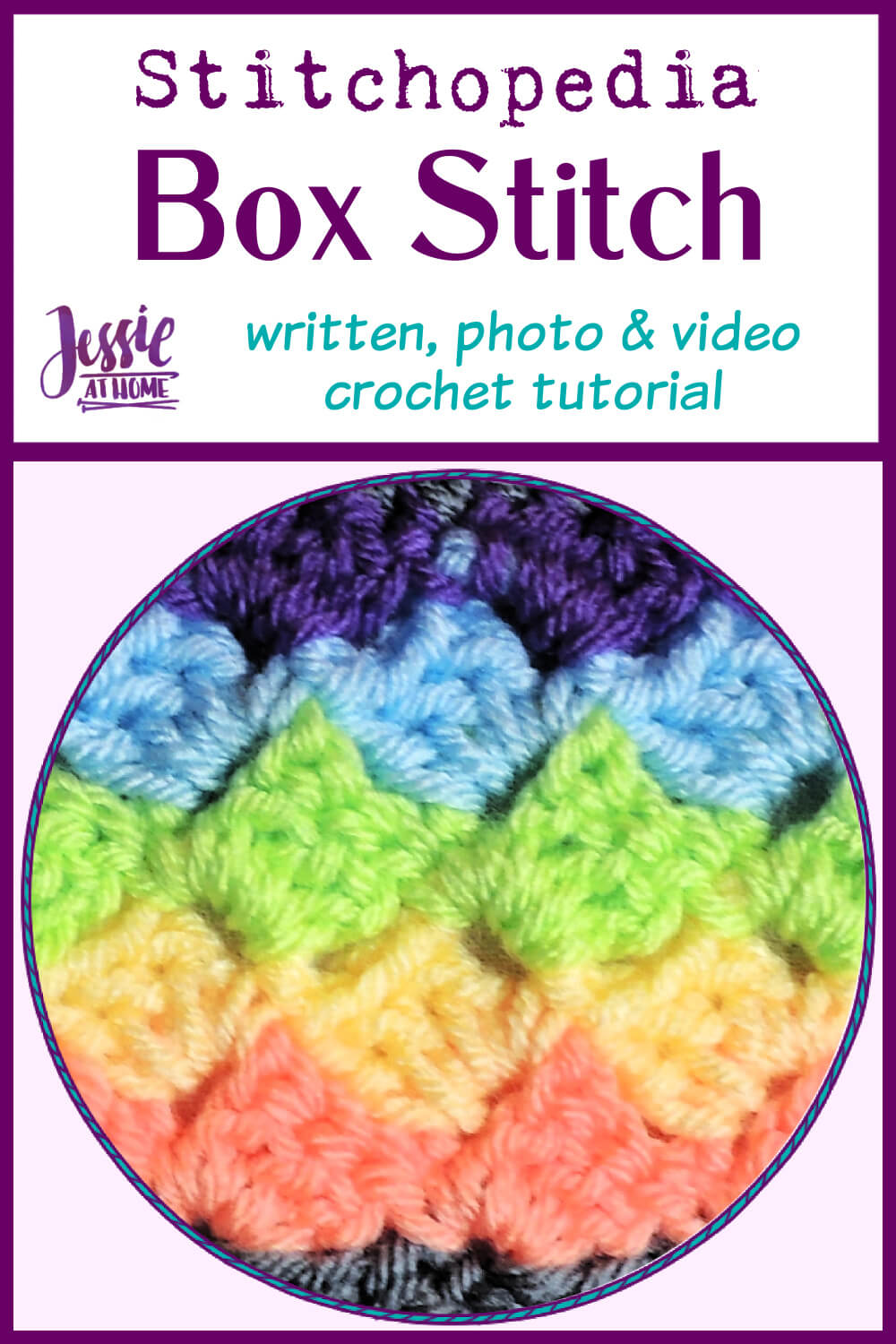Box Stitch โ written, photo, and video crochet tutorial | Jessie At Home