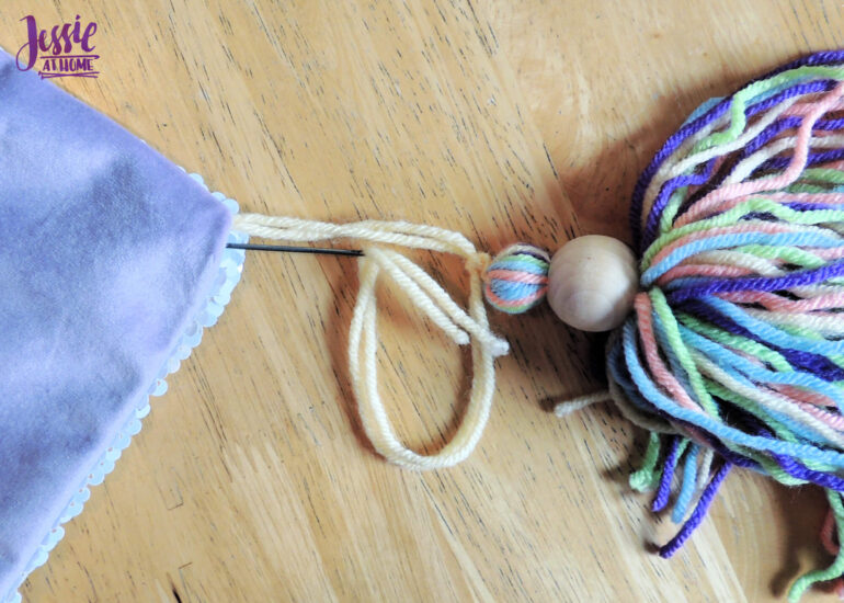Sew Tassel to Corner