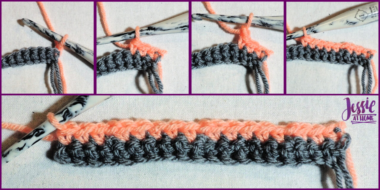 Stacked Vs Stitch – written, photo, and video crochet tutorial - Jessie ...