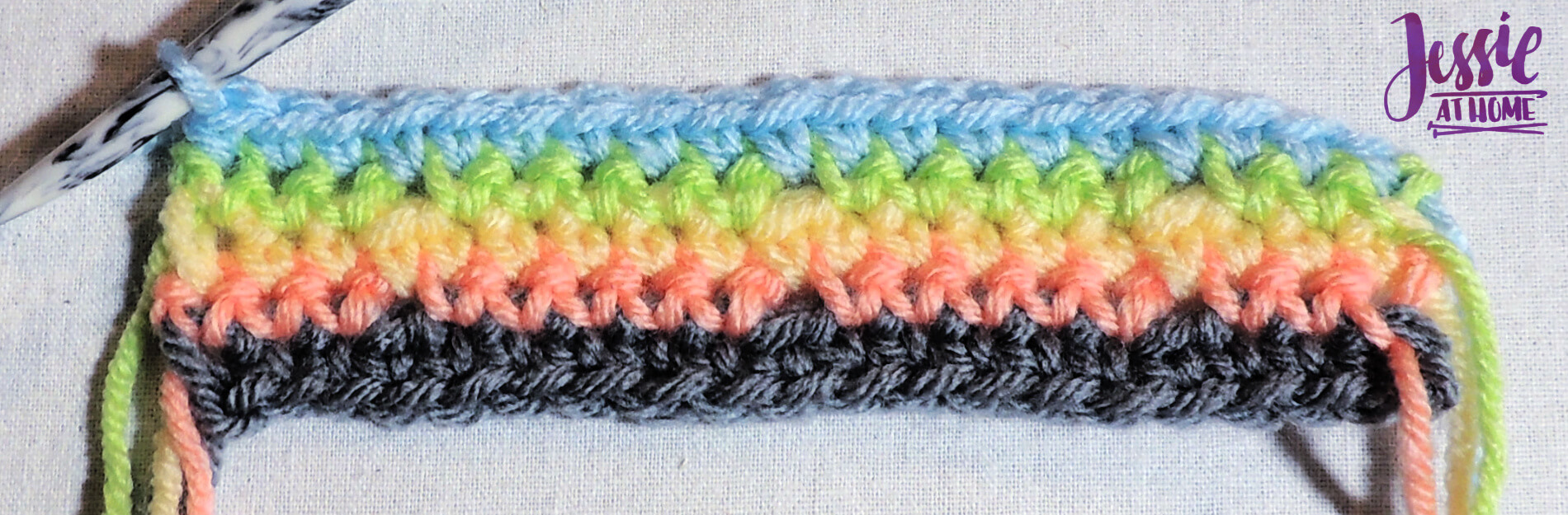 Stacked Vs Stitch – written, photo, and video crochet tutorial - Jessie ...