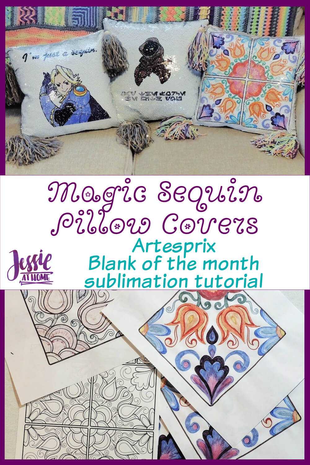 Sublimation Magic Sequin Pillow Covers - Artesprix Blank of the Month