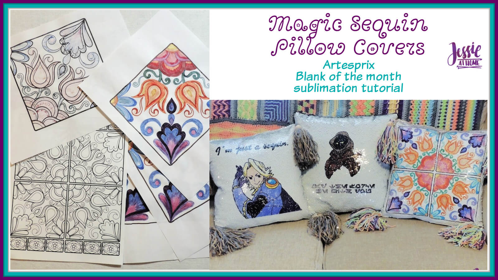 Sublimation Magic Sequin Pillow Covers by Jessie At Home - Social