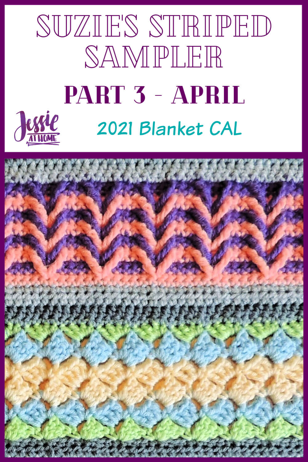 Suzie’s Striped Sampler Part 3: Box Stitch & Stacked Vs - Jessie At Home