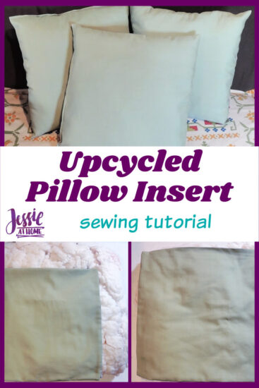 Upcycled Pillow Insert sewing tutorial by Jessie At Home - Pin 3