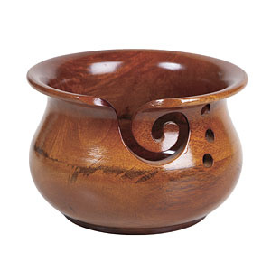 WeCrochet Yarn Bowl - Dark Brown Mango Wood