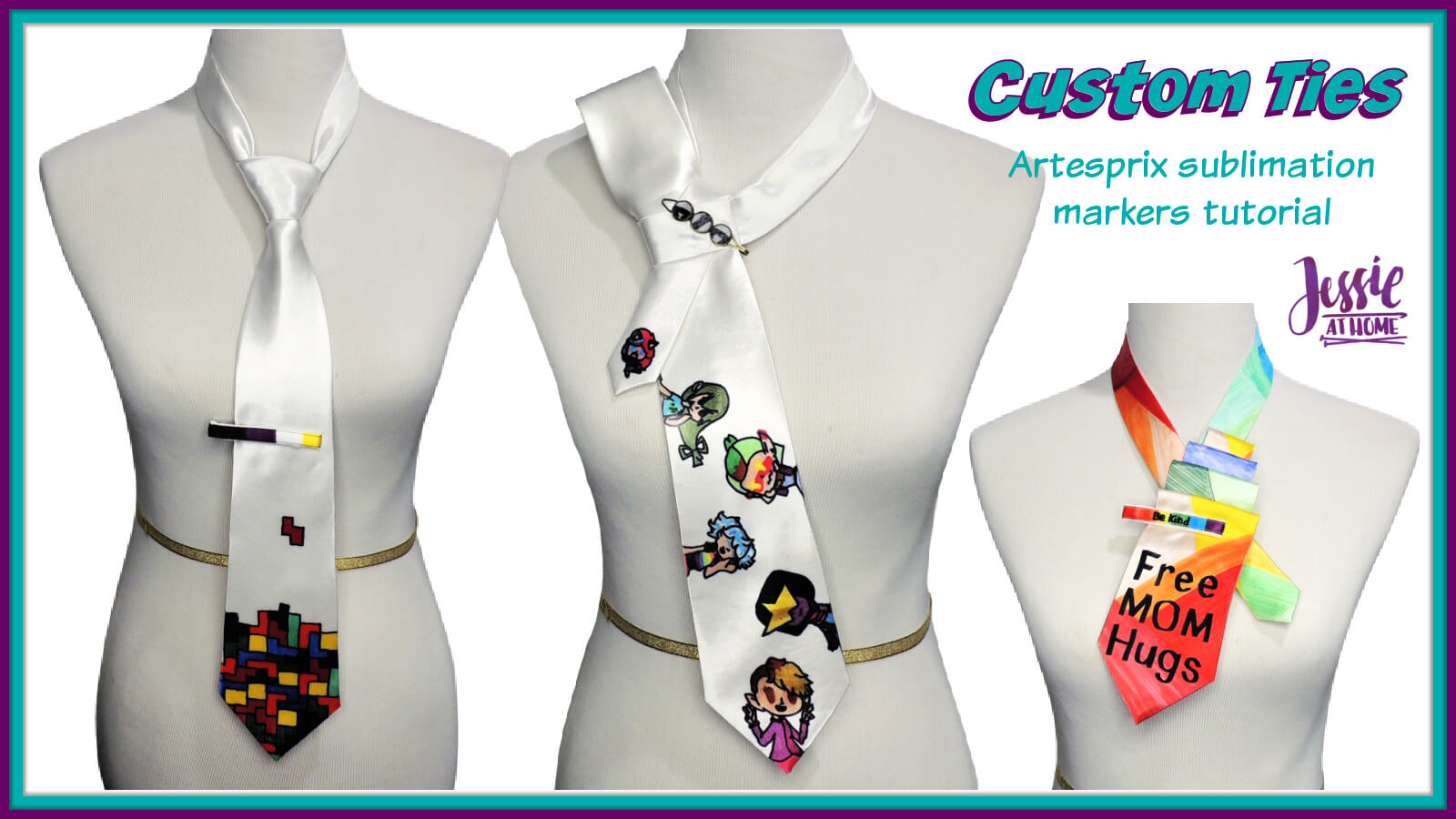 Custom Ties - Artesprix Sublimation Markers Tutorial by Jessie At Home - Social