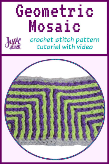 Geometric Mosaic – crochet stitch pattern tutorial - pin 1