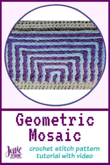 Geometric Mosaic – crochet stitch pattern tutorial - pin 2
