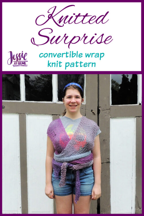 Knitted Surprise - convertible wrap knit pattern by Jessie At Home - Pin 1