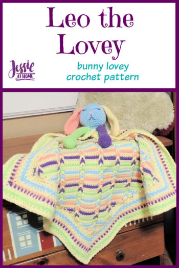 Leo the Lovey bunny lovey crochet pattern by Jessie At Home - Pin 1