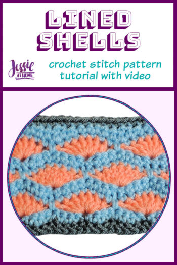 Lined Shells – crochet stitch pattern tutorial - pin 1