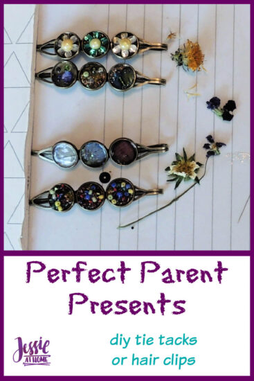 Perfect Parent Presents - DIY Tie Tacks or Hair Clips by Jessie At Home - Pin 2