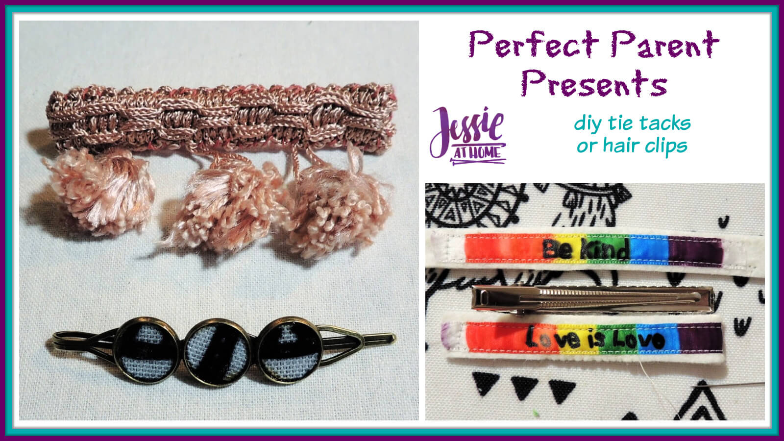 Perfect Parent Presents - DIY Tie Tacks or Hair Clips by Jessie At Home - Social