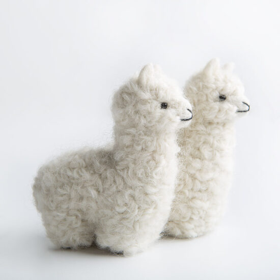 WeCrochet Tiny Stuffed Alpaca - White