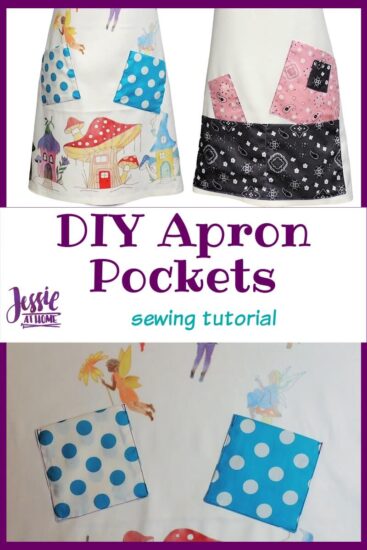 DIY Apron Pockets sewing tutorial by Jessie At Home - Pin 3