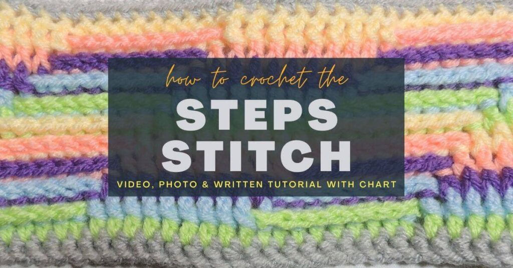 Steps Down Stitch - Stitchopedia Crochet Video Tutorial by Jessie At Home - Social