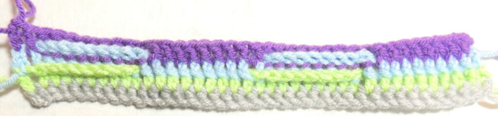 Steps Stitch Pattern - Row 4