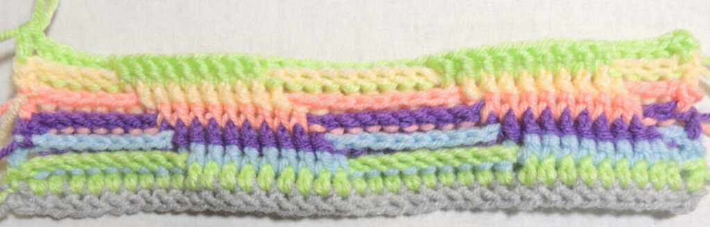 Steps Stitch Pattern - Row 7