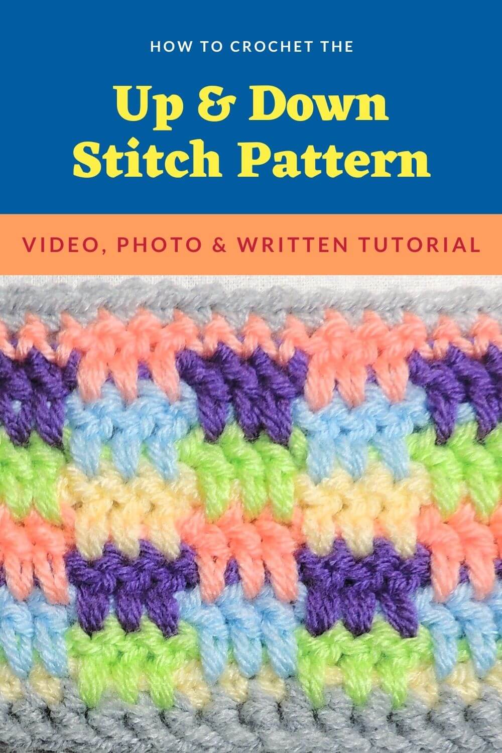 Up & Down Stitch – free crochet stitch pattern tutorial with video