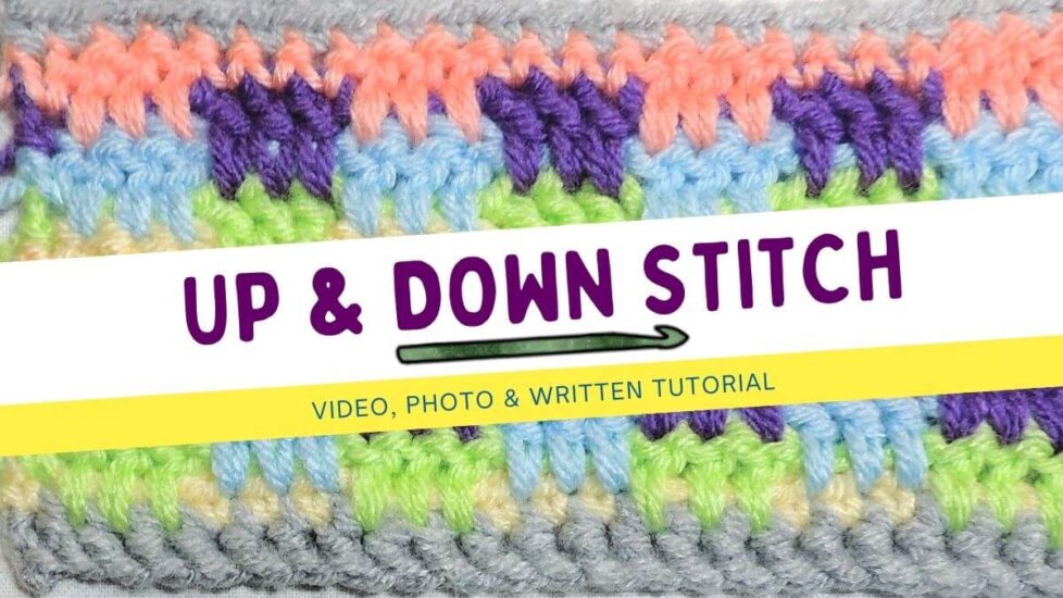 Up & Down Stitch - Stitchopedia Crochet Video Tutorial by Jessie At Home - Social