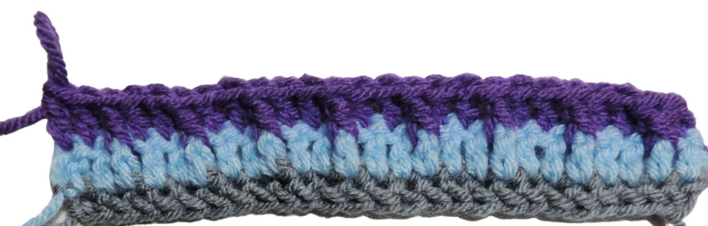 Waffle Stitch Row 3