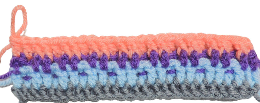 Waffle Stitch Row 4