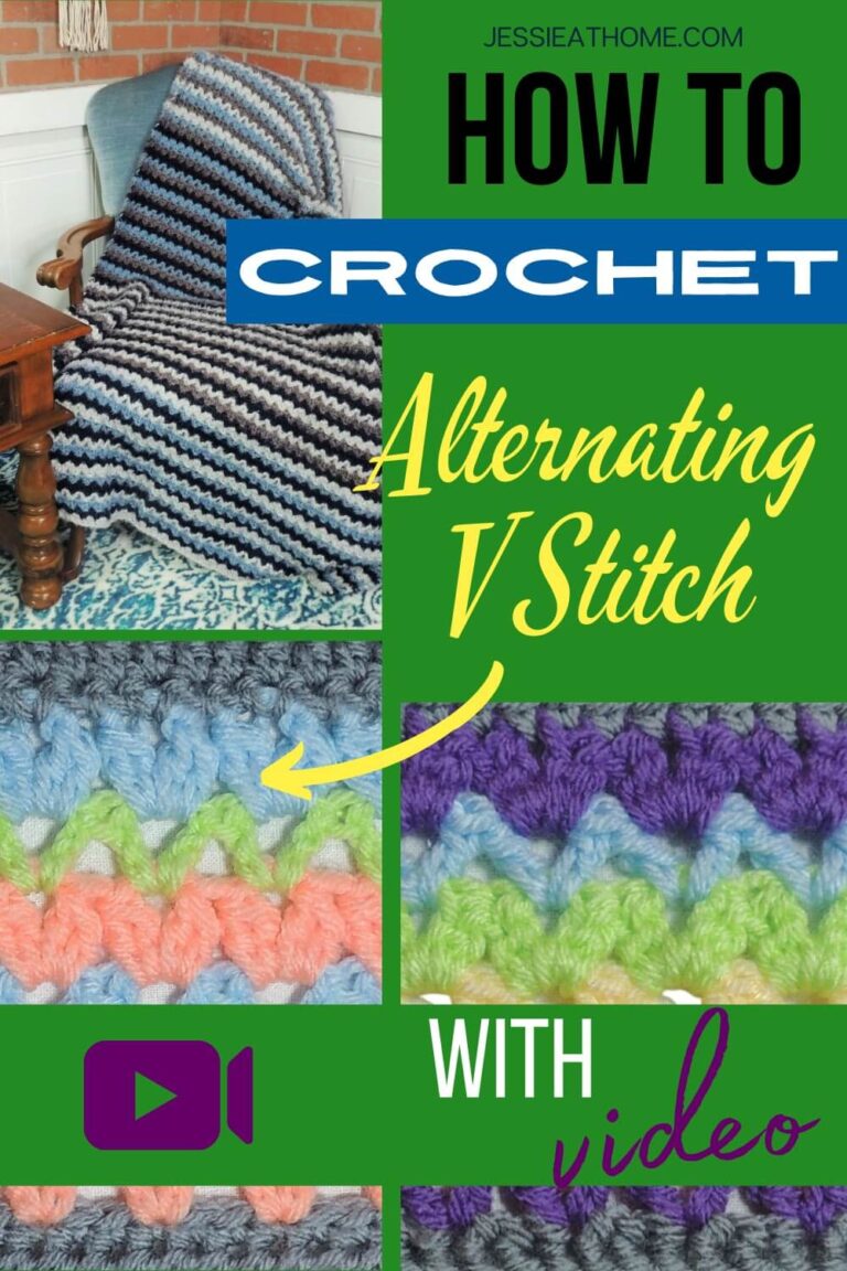Learn To Crochet Alternating V Stitch With Helpful Video, Photos, and
