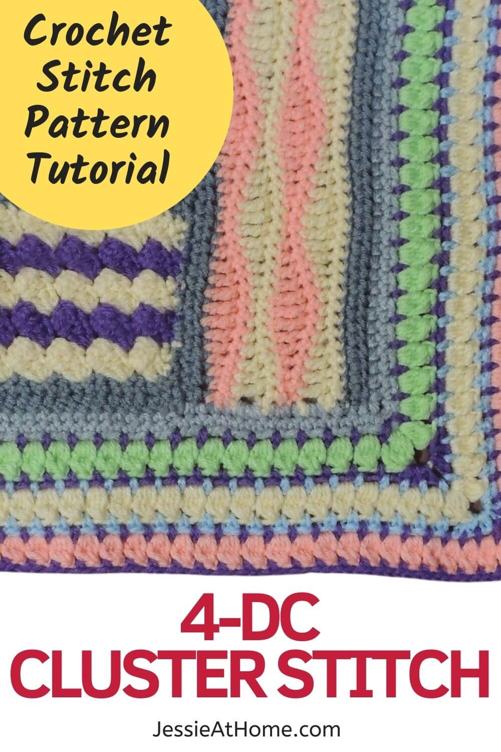How To Crochet the 4 DC Cluster Stitch – Step-by-Step Tutorial