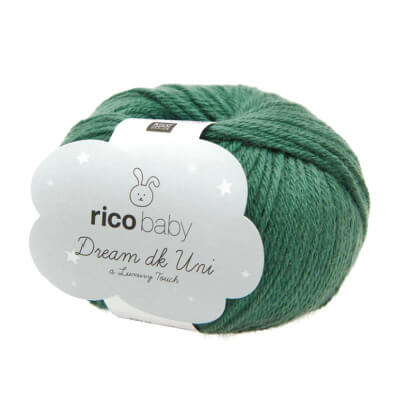 One Ball of Rico Design Baby Dream DK Uni yarn in moss
