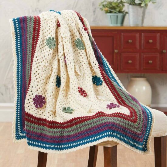 Herrschners Bohemian Sampler Throw Crochet Kit