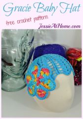 Gracie Baby Hat free crochet pattern by Jessie At Home Gracie Baby Hat free crochet pattern by Jessie At Home