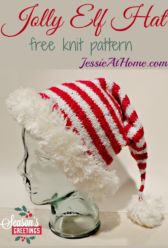 Jolly Elf Hat - free knit pattern from Jessie At Home Jolly Elf Hat - free knit pattern from Jessie At Home