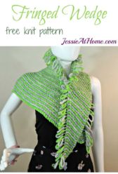 Fringed Wedge - free knit pattern by Jessie At Home Fringed Wedge - free knit pattern by Jessie At Home