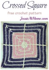 Crossed Square free crochet pattern by Jessie At Home Crossed Square free crochet pattern by Jessie At Home