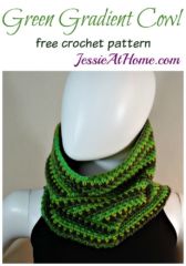 Green Gradient Cowl free corhcet pattern by Jessie At Home Green Gradient Cowl free corhcet pattern by Jessie At Home